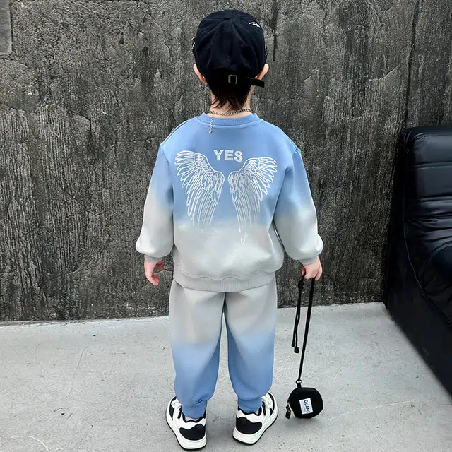 木木屋 圆领轻盈舒适柔软休闲运动套装 中小童