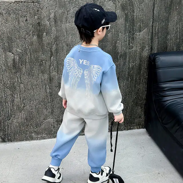 木木屋 圆领轻盈舒适柔软休闲运动套装 中小童