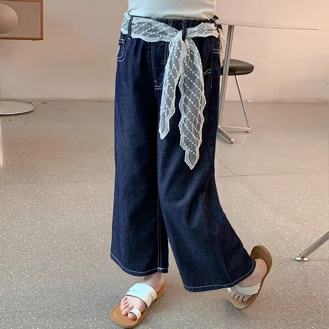 木木屋牛仔裤 洋气百搭舒适休闲 深蓝色 儿童款