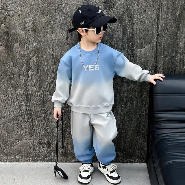 木木屋 圆领轻盈舒适柔软休闲运动套装 中小童