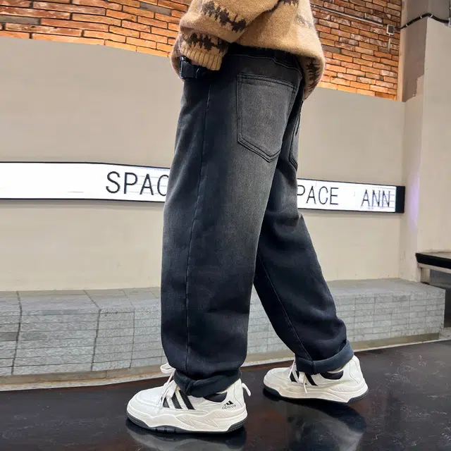 木木屋 亲肤时尚柔软轻盈牛仔裤 蓝色 青少年