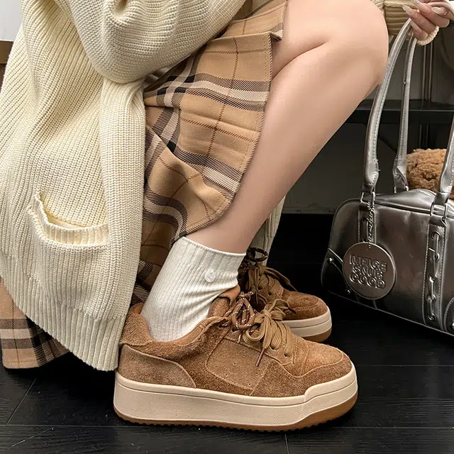 乐乐鱼 复古厚底休闲运动百搭潮流小众设计感 增高 低帮 板鞋 女