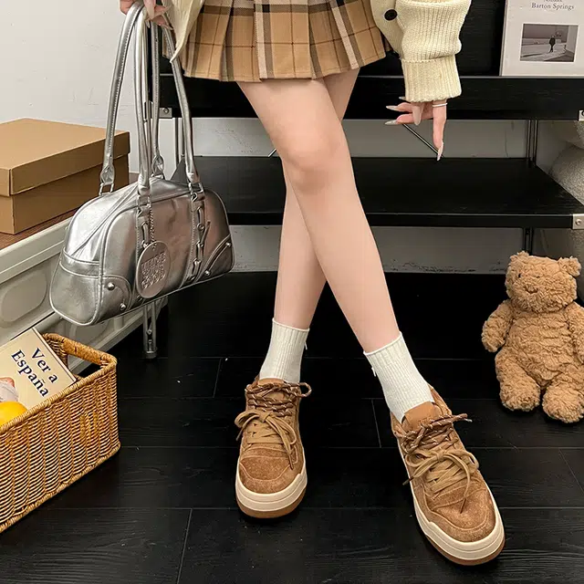 乐乐鱼 复古厚底休闲运动百搭潮流小众设计感 增高 低帮 板鞋 女