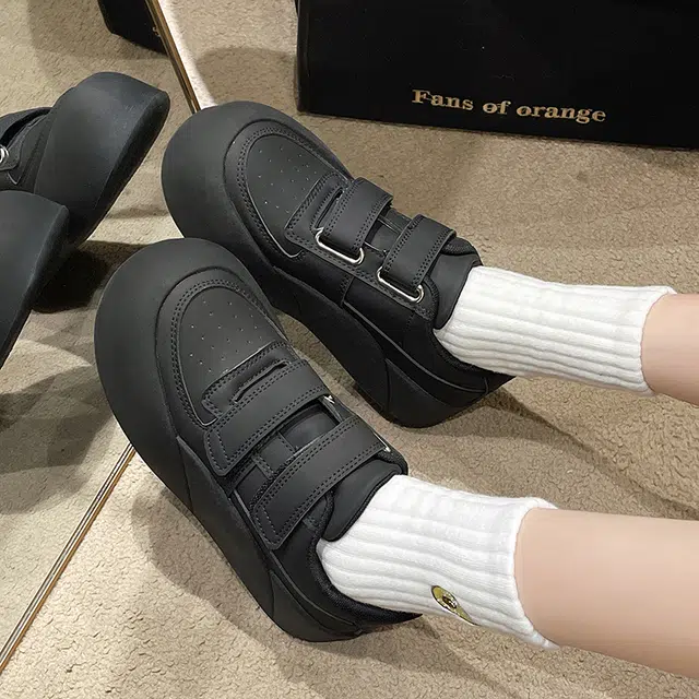 乐乐鱼 百搭魔术贴运动休闲 低帮 板鞋 女