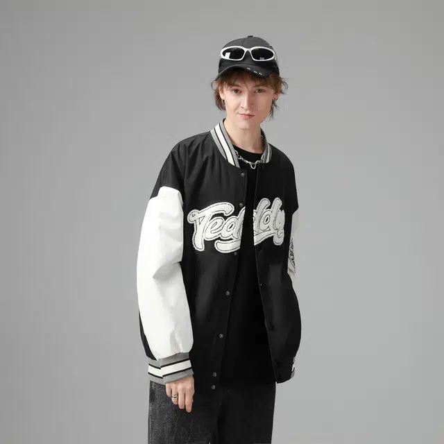 泰迪珍藏 撞色字母毛巾绣宽松休闲棒球服 男女同款