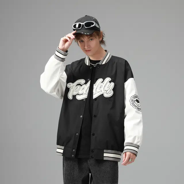 泰迪珍藏 撞色字母毛巾绣宽松休闲棒球服 男女同款