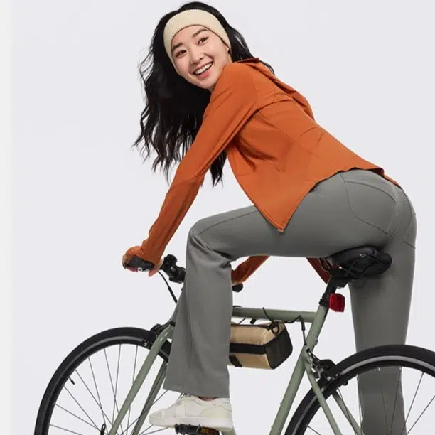 蕉下 高弹塑形纯色修身裸感微喇运动长裤 女款