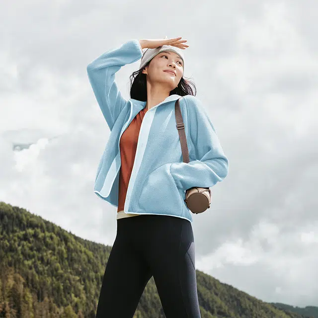 蕉下 双面绵柔轻盈防风保暖万粒绒立领修身夹克外套 女款