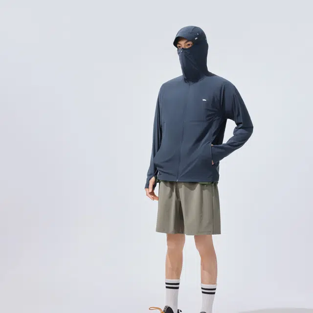 蕉下 轻薄透气凉感吸湿速干高弹抑菌减臭宽松跑步登山户外服防晒服 男款