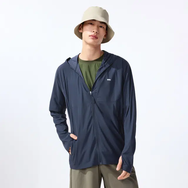 蕉下 轻薄透气凉感吸湿速干高弹抑菌减臭宽松跑步登山户外服防晒服 男款