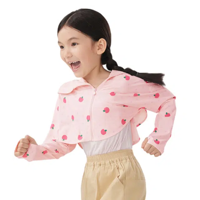 儿童款 蕉下 撞色印花长袖短款防晒服