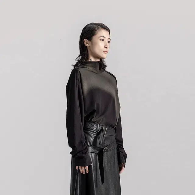 Huanzhe High Neck Knit Black