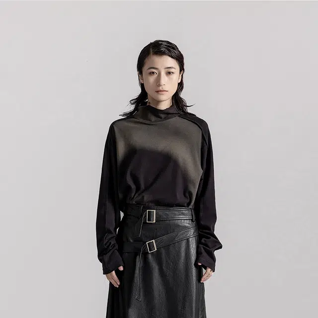 Huanzhe High Neck Knit Black