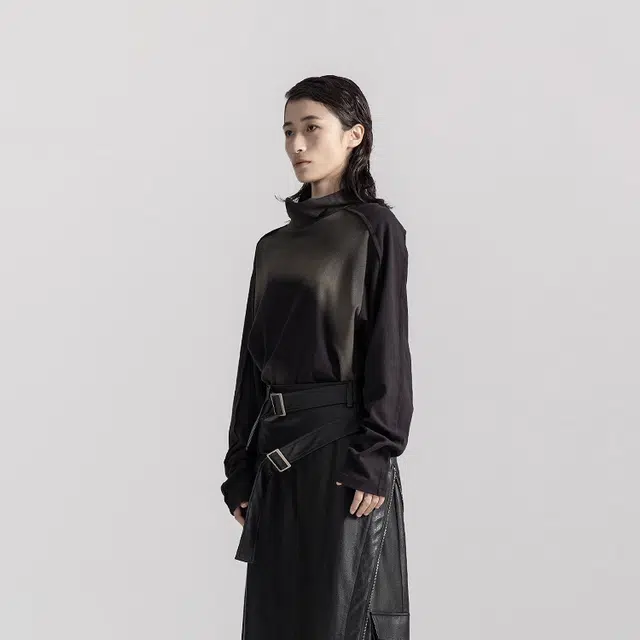 Huanzhe High Neck Knit Black