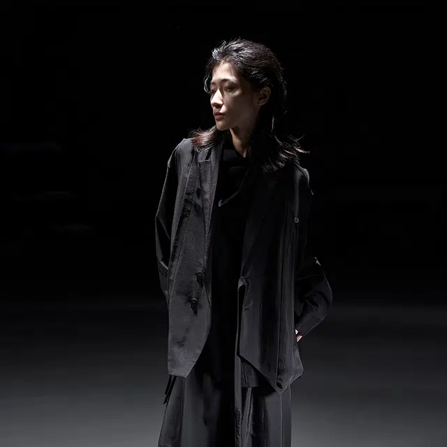 幻象者 宽松休闲时尚舒适百搭纯色马甲 男女同款 黑色