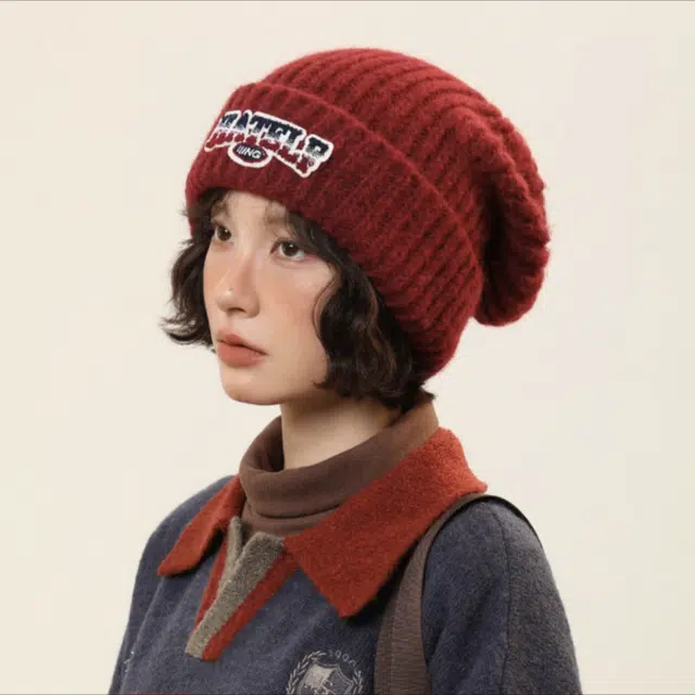 尚先生 显白保暖护耳显脸小毛线时尚 羊毛混纺 绒线帽 男女同款情侣款