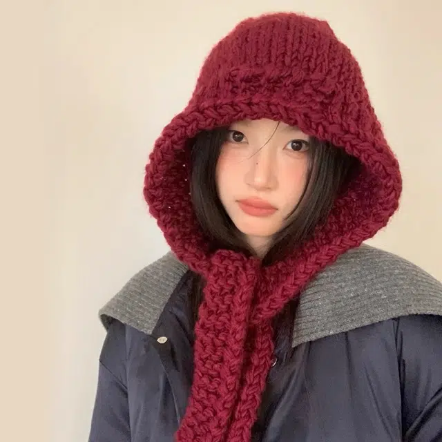 尚先生 纯色巴拉克拉法韩系百搭保暖针织帽防寒 毛线 绒线帽 女款