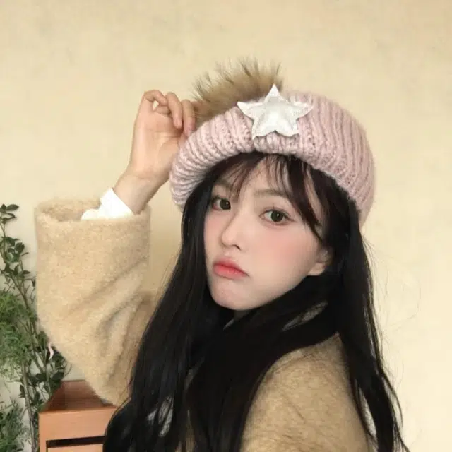 尚先生 毛球韩版帽子文艺可爱 马海毛 贝雷帽 女款