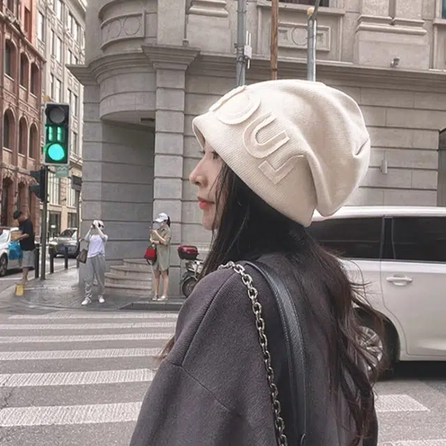 尚先生 堆堆秋冬款日系显脸小保暖护耳大头围复古 棉 绒线帽 男女同款情侣款