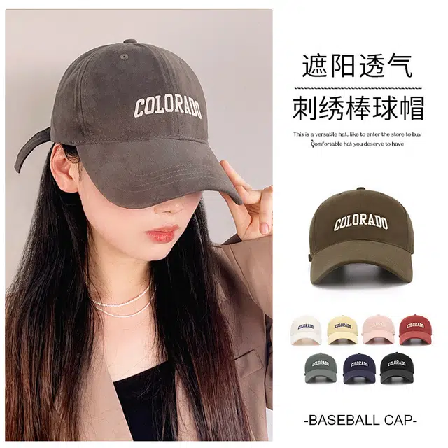 尚先生 帽子显脸小加大宽帽檐夏季防晒帽深顶大头围 聚酯纤维 鸭舌帽 男女同款情侣款