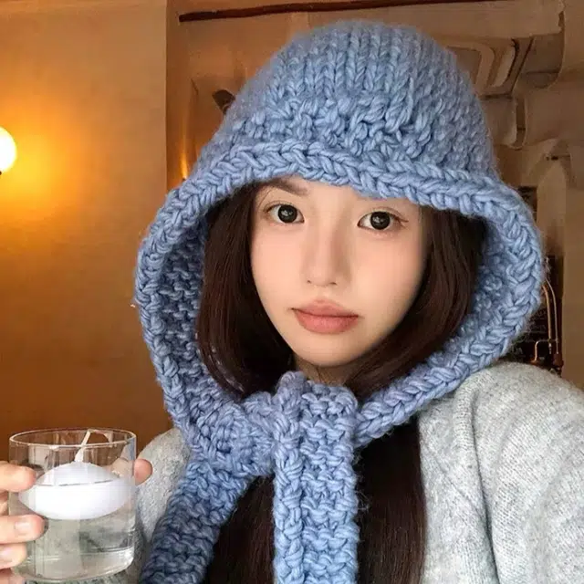 尚先生 纯色巴拉克拉法韩系百搭保暖针织帽防寒 毛线 绒线帽 女款