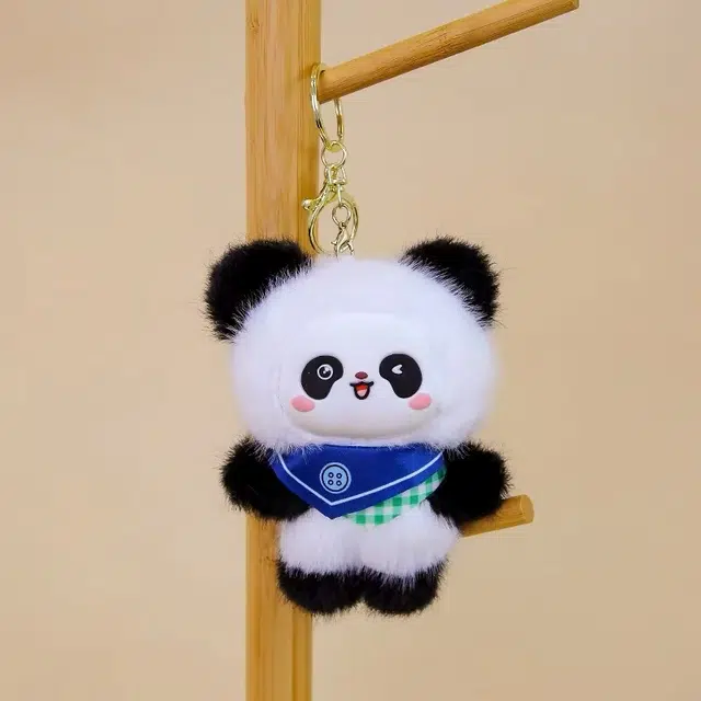 尚先生 可爱滴胶脸熊猫 毛绒 挂件 男女同款情侣款