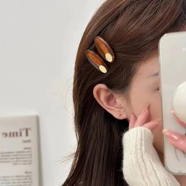 尚先生 琥珀晕染 合金 树脂 发饰 女款