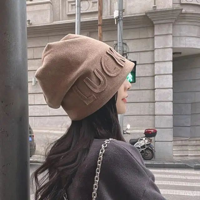 尚先生 堆堆秋冬款日系显脸小保暖护耳大头围复古 棉 绒线帽 男女同款情侣款