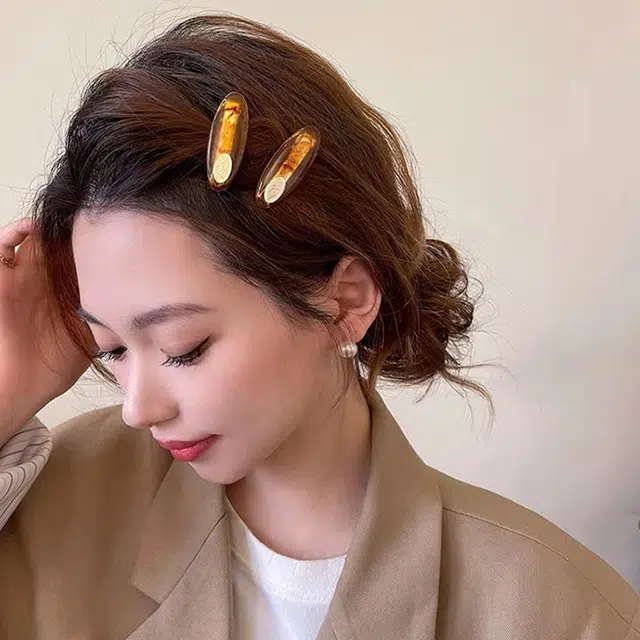 尚先生 琥珀晕染 合金 树脂 发饰 女款