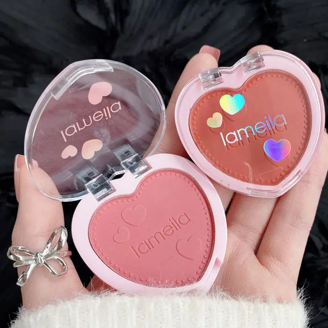 拉美拉 单色腮红提亮显白持久哑光裸妆立体高光修容自然细腻女学生胭脂腮红/胭脂小巧通用 不晕染遮瑕