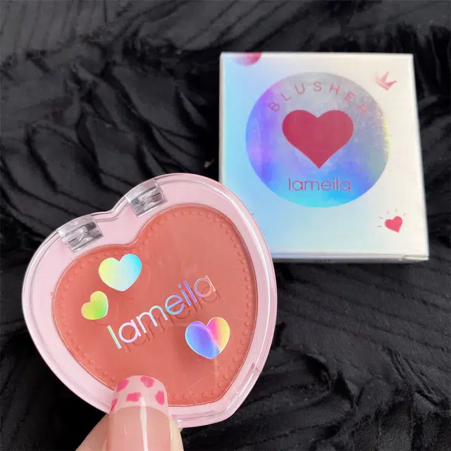 拉美拉 单色腮红提亮显白持久哑光裸妆立体高光修容自然细腻女学生胭脂腮红/胭脂小巧通用 不晕染遮瑕