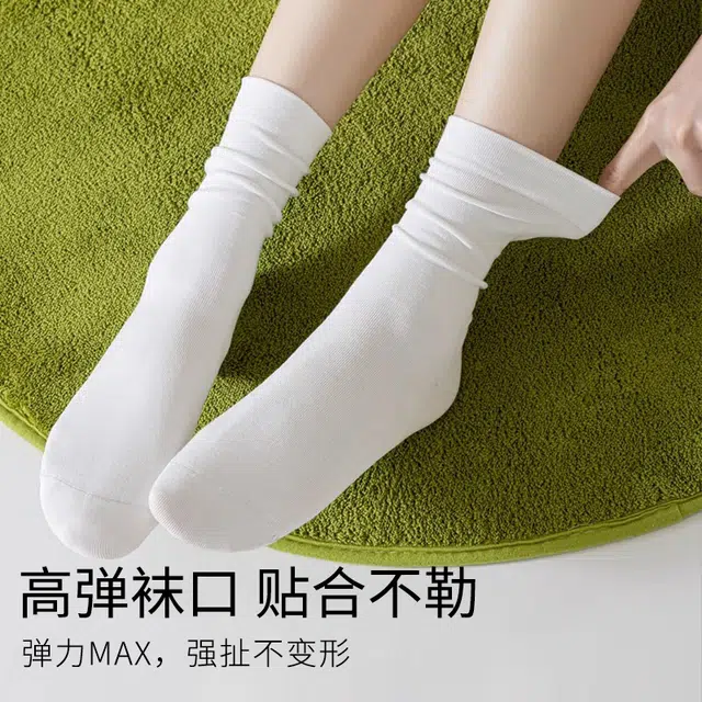 加菲猫家族 透气吸汗抑菌防臭堆堆袜抗起球月子袜防滑无骨中筒袜 女款 礼袋组合装