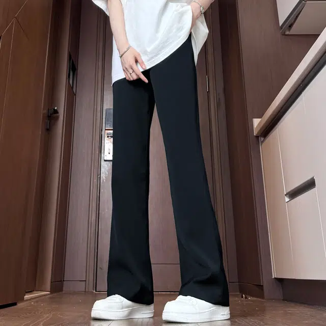 帝狼牛 美式潮流纯色微喇文艺舒适高级感穿搭西裤休闲裤 男女同款