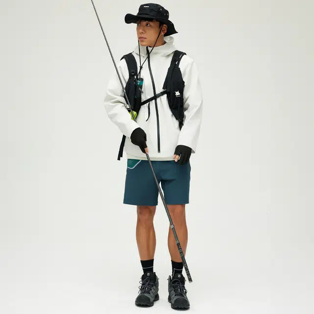 新奇天 单层登山城市户外防风防水夹克外套 男女同款 气流白