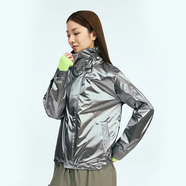 新奇天 运动休闲宽松防泼水夹克外套 女款 流光银