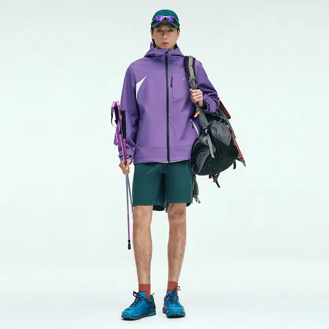 新奇天 户外运动裤防泼水徒步舒适百搭设计简约纯色休闲短裤 男款