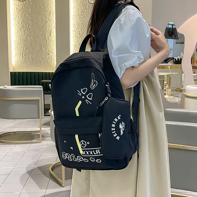 爱尔绅特 时尚休闲潮流森系纯色 尼龙 双肩包 常规 男女同款情侣款 多色