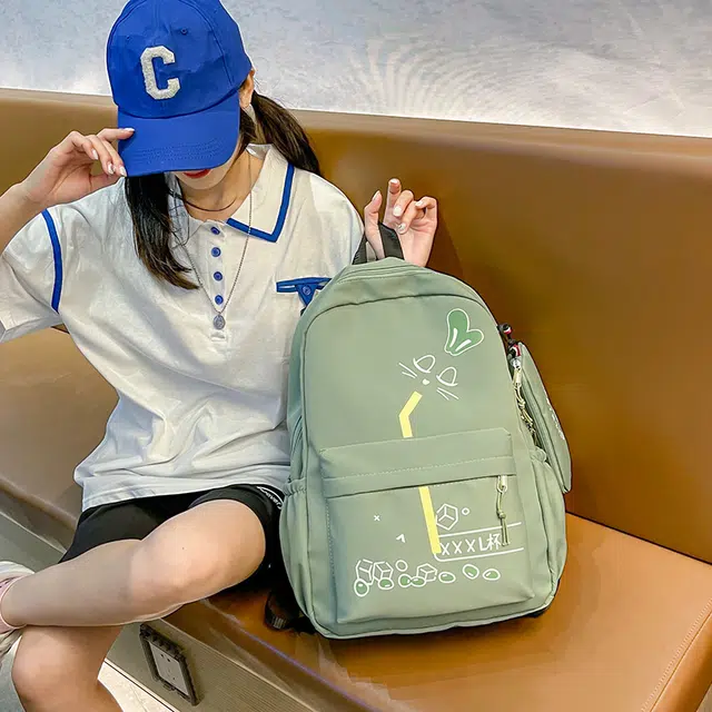 爱尔绅特 时尚休闲潮流森系纯色 尼龙 双肩包 常规 男女同款情侣款 多色
