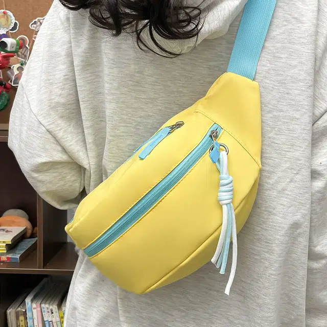 爱尔绅特 小清新多巴胺韩系百搭简约 尼龙 斜挎单肩胸包 女款 多色
