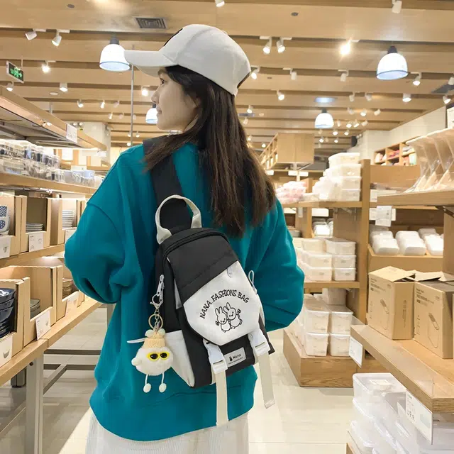 爱尔绅特 清新休闲运动斜背骑行 尼龙 胸包 男女同款情侣款 黑色/绿色/白色/粉红色/紫色