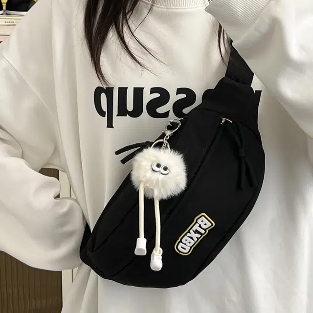 爱尔绅特 小清新休闲百搭字母 尼龙 胸包 女款 白色/黄色/粉色/绿色/黑色