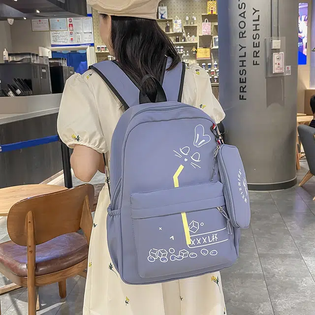 爱尔绅特 时尚休闲潮流森系纯色 尼龙 双肩包 常规 男女同款情侣款 多色