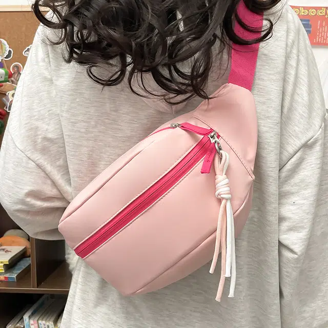 爱尔绅特 小清新多巴胺韩系百搭简约 尼龙 斜挎单肩胸包 女款 多色