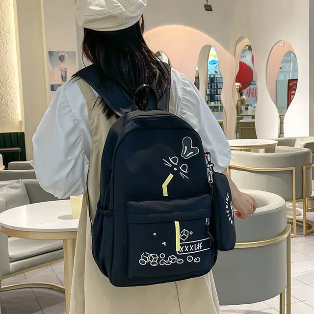 爱尔绅特 时尚休闲潮流森系纯色 尼龙 双肩包 常规 男女同款情侣款 多色