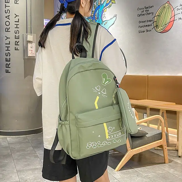 爱尔绅特 时尚休闲潮流森系纯色 尼龙 双肩包 常规 男女同款情侣款 多色