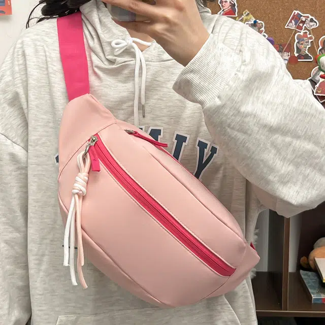 爱尔绅特 小清新多巴胺韩系百搭简约 尼龙 斜挎单肩胸包 女款 多色