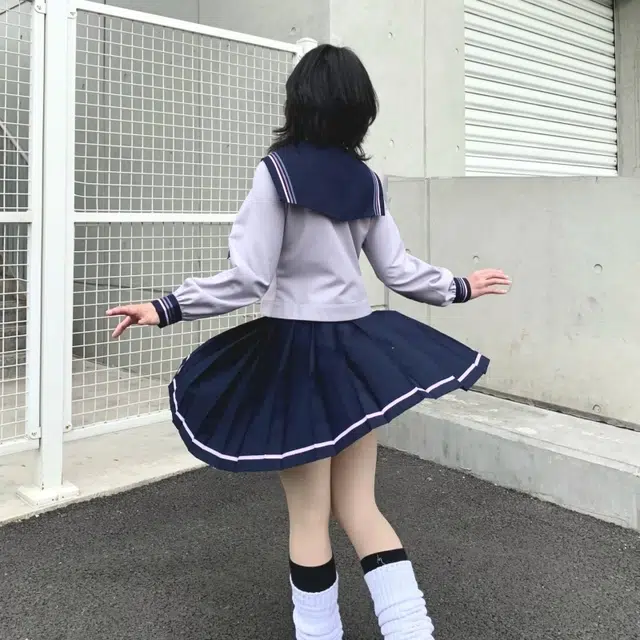 柏黛妃 学院风上衣收腰蝴蝶结日系百搭半裙裙装套装 女款