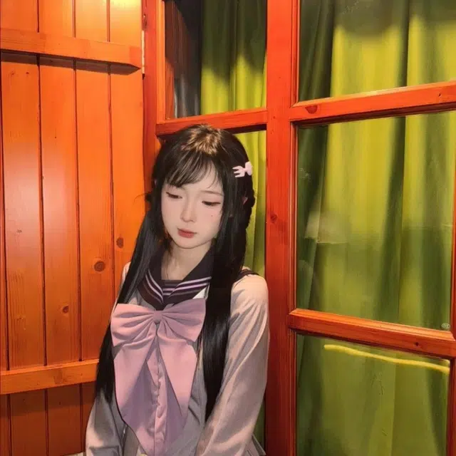 柏黛妃 学院风上衣收腰蝴蝶结日系百搭半裙裙装套装 女款