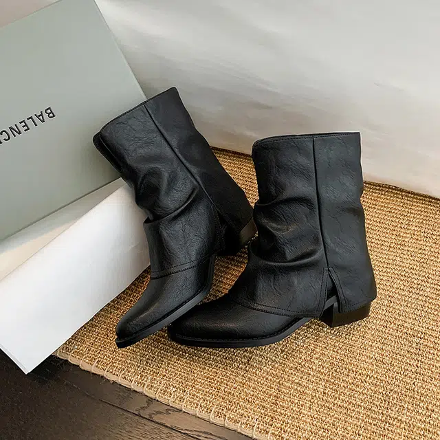 头层牛皮牛皮 复古时尚 个性潮流百搭 短靴 女款