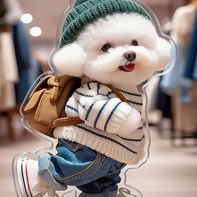 Blue Shore Creative Puppy Teddy Keychain Plush 7cm